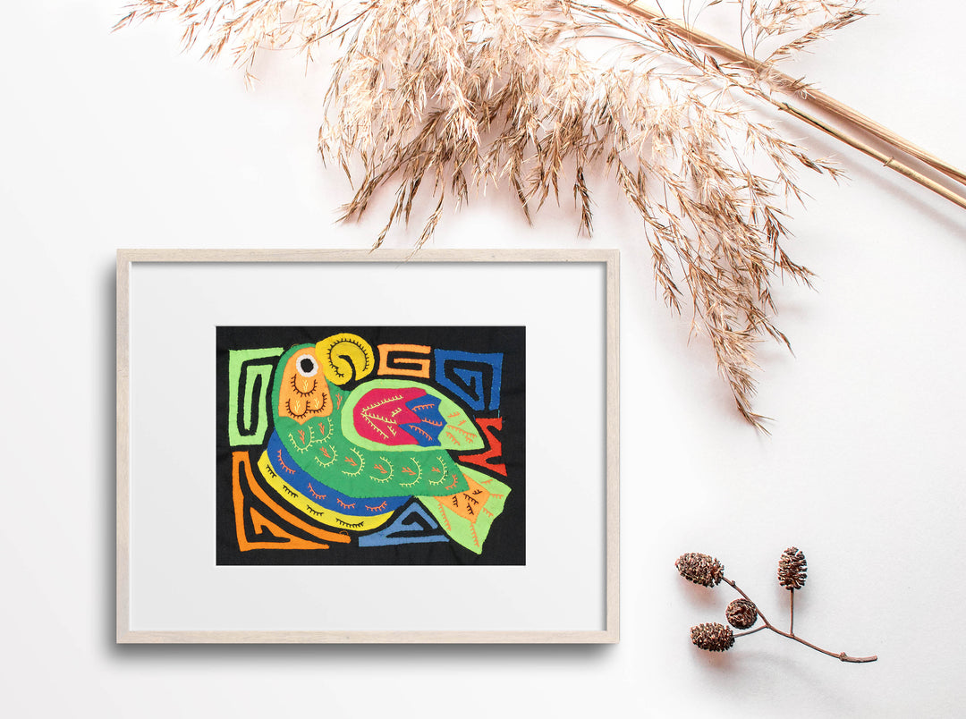 Multicolor Orange And Green Bird Molita