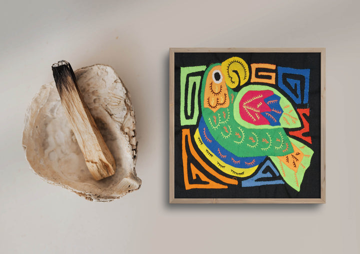 Multicolor Orange And Green Bird Molita