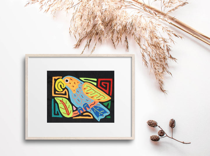 Multicolor Orange And Blue Bird Molita