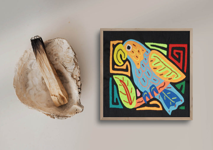 Multicolor Orange And Blue Bird Molita