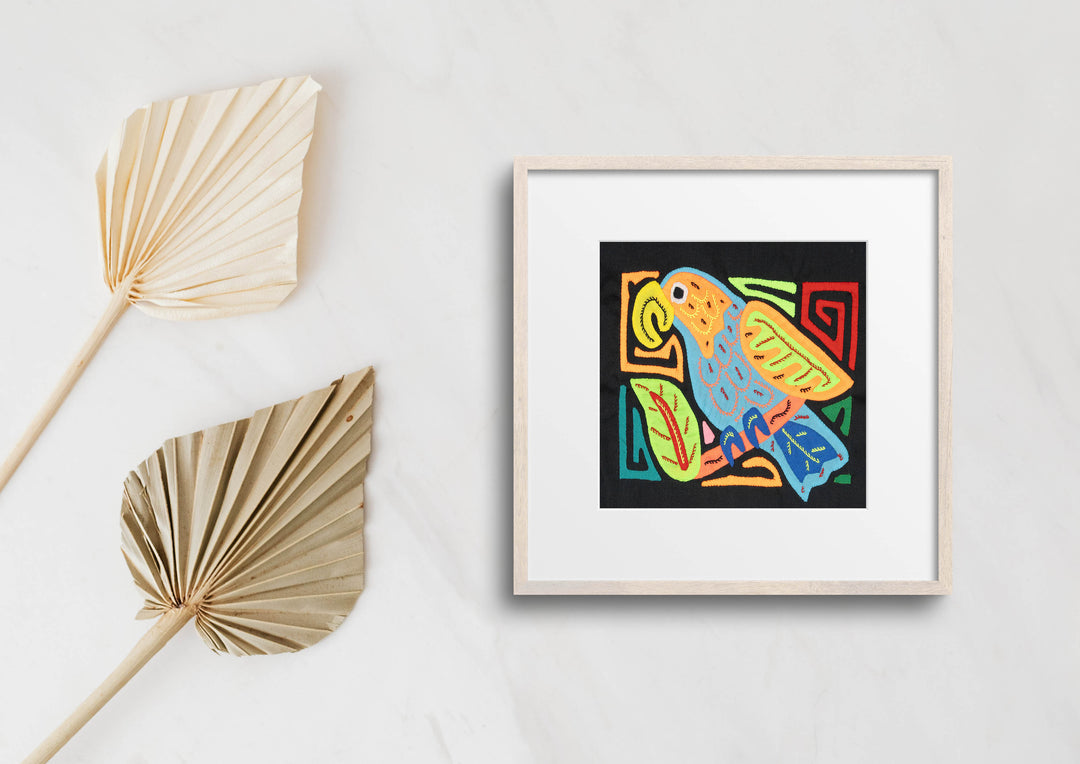 Multicolor Orange And Blue Bird Molita