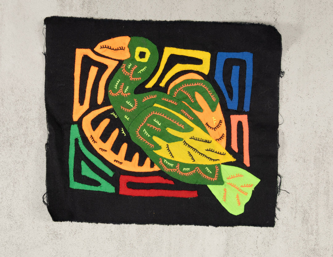 Multicolor Green And Orange Bird Molita