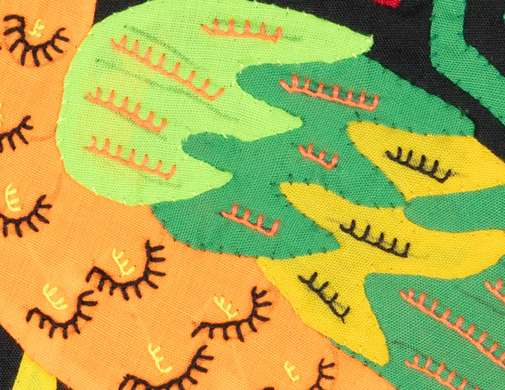 Multicolor Green And Orange Bird Molita