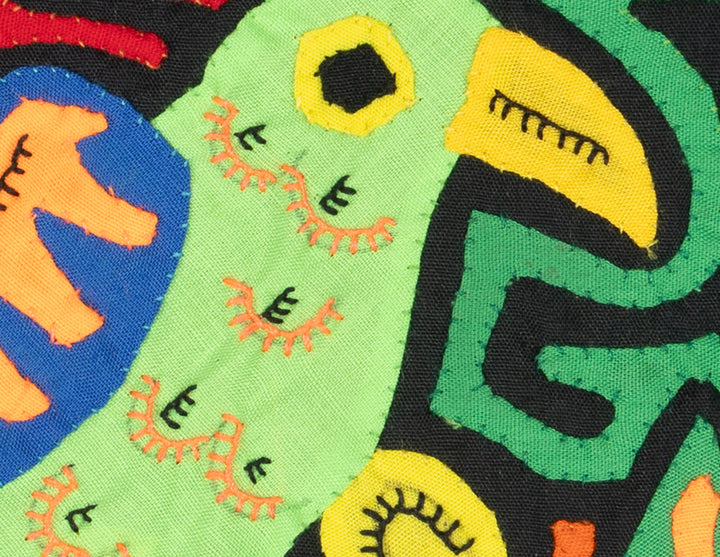 Multicolor Green And Orange Bird Molita