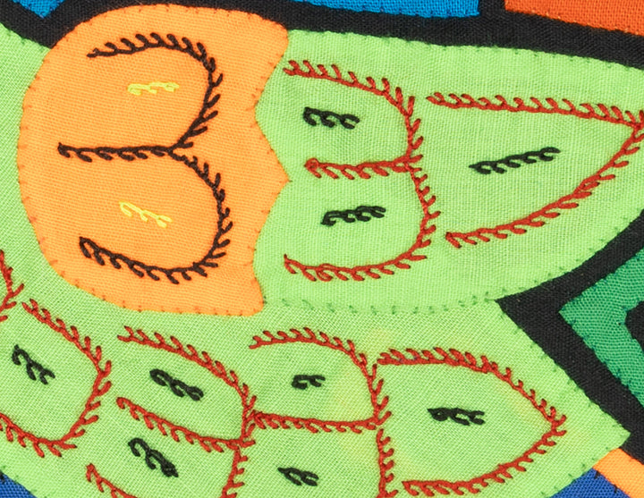 Multicolor Green And Orange Bird Molita