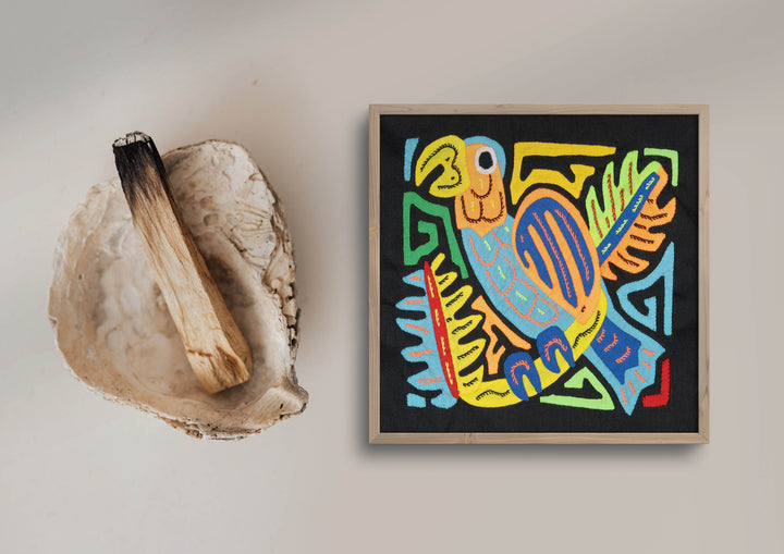 Multicolor Orange And Blue Bird Molita