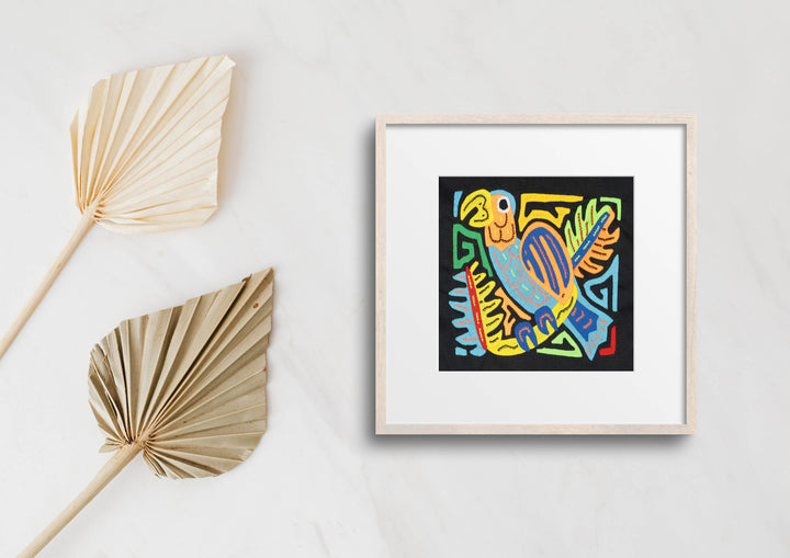 Multicolor Orange And Blue Bird Molita