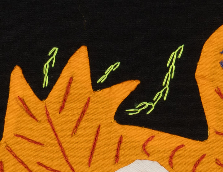 Multi-Color Parrot Bird Gold And Blue Molita