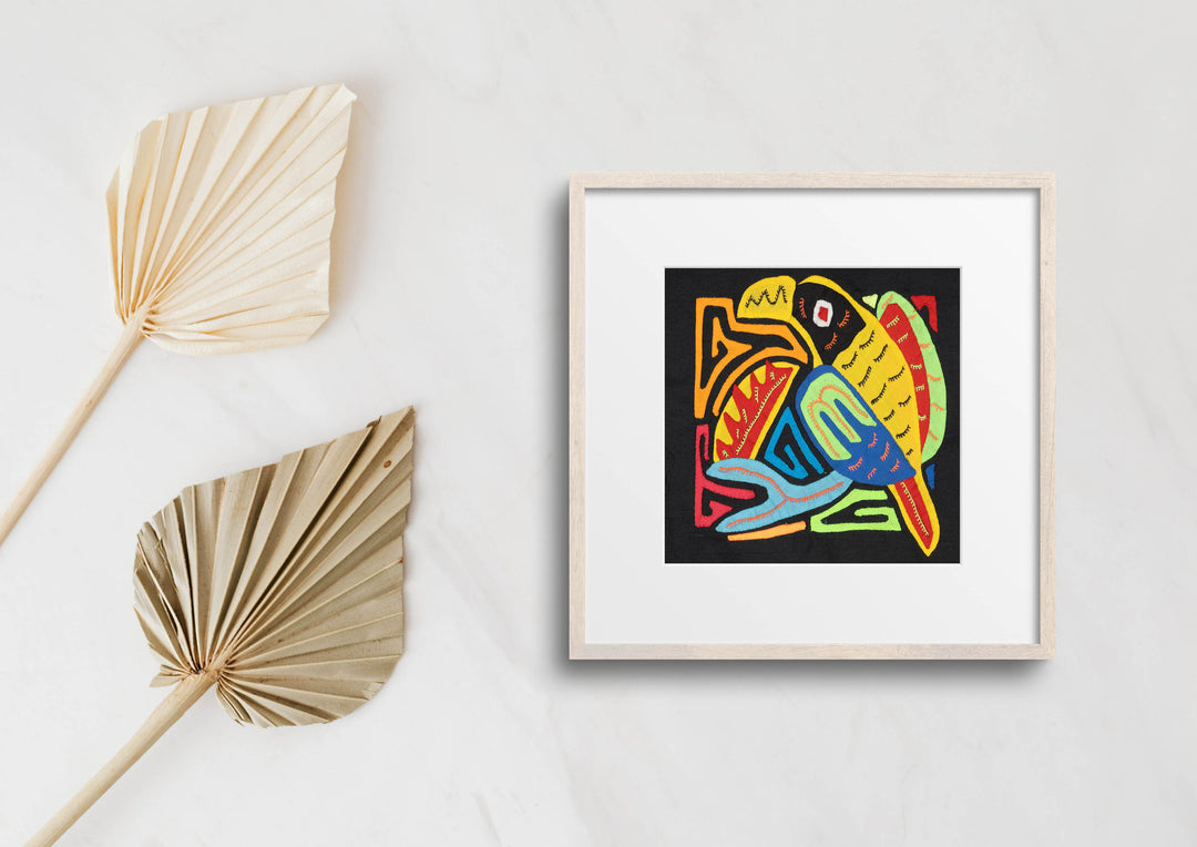 Multicolor Orange Red And Black Bird Molita