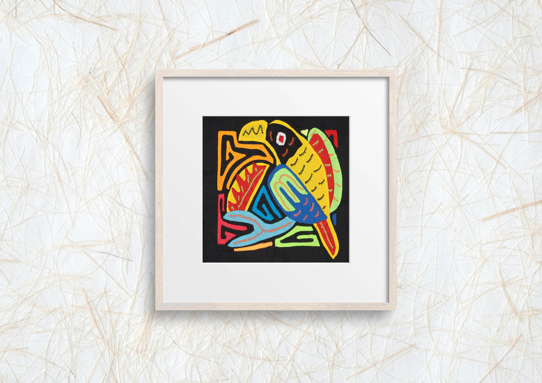 Multicolor Orange Red And Black Bird Molita