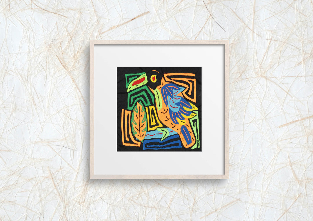 Multicolor Orange Blue And Black Bird Molita