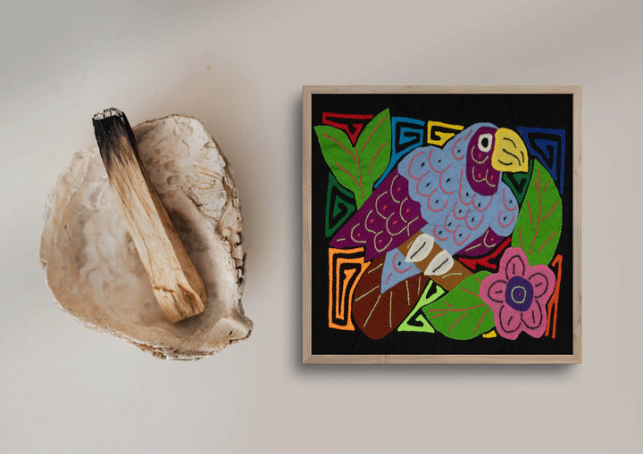 Multi-Color Parrot Bird Gray And Purple Molita