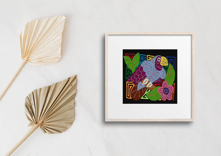 Multi-Color Parrot Bird Gray And Purple Molita