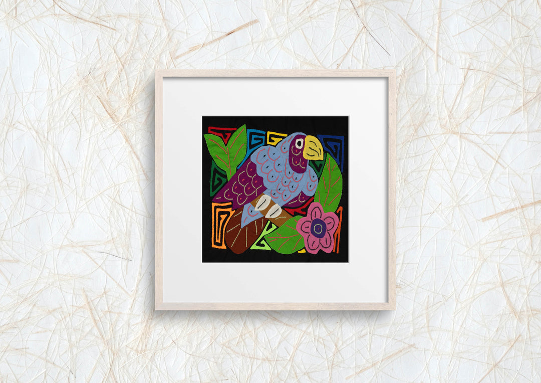 Multi-Color Parrot Bird Gray And Purple Molita