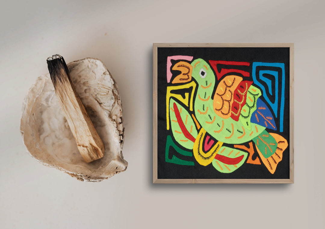 Multicolor Green And Orange Bird Molita