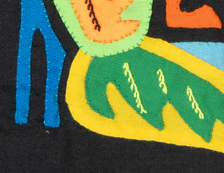 Multicolor Black And Chartruce Bird Molita