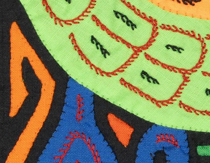 Multicolor Green And Orange Bird Molita