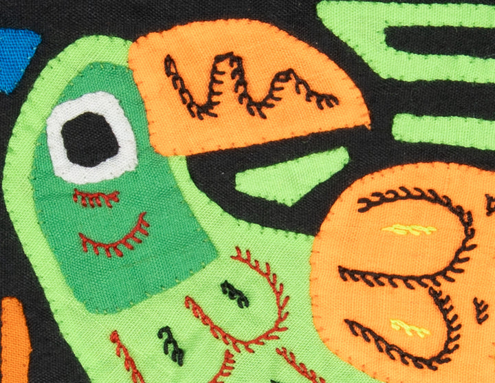 Multicolor Green And Orange Bird Molita