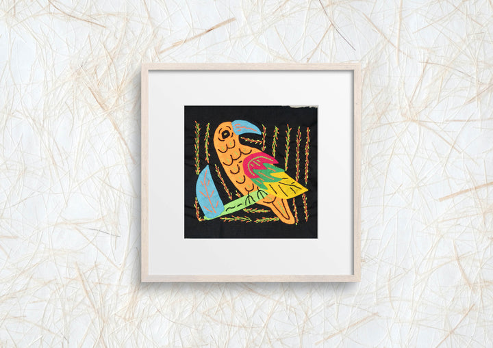 Multicolor Blue And Red And Orange Bird Molita