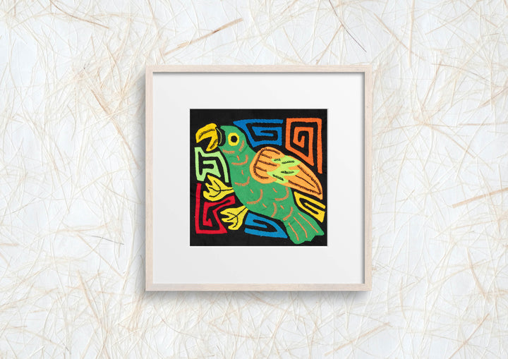 Multicolor Orange And Green Bird Molita