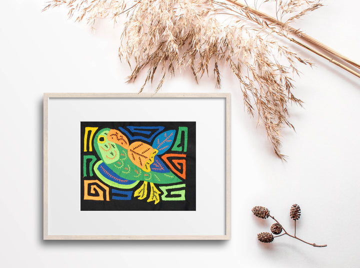 Multicolor Orange Blue And Green Bird Molita