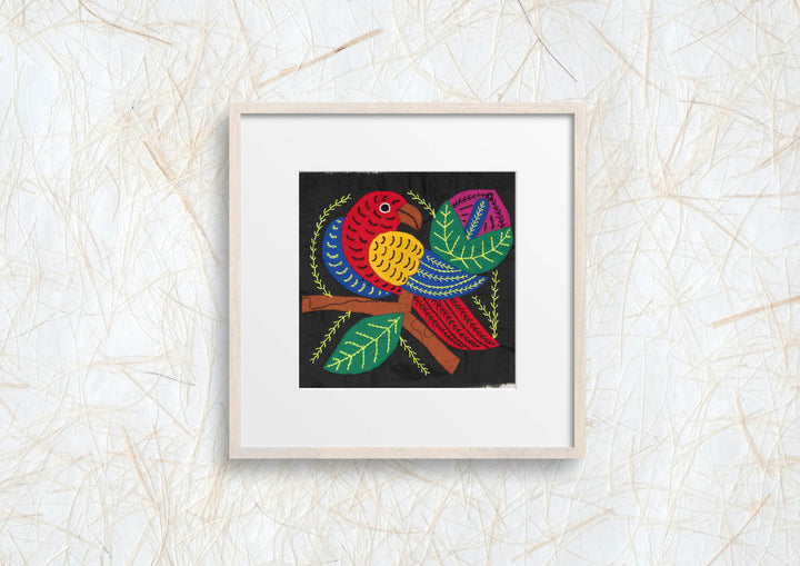 Multicolor Red Blue And Gold Bird Molita
