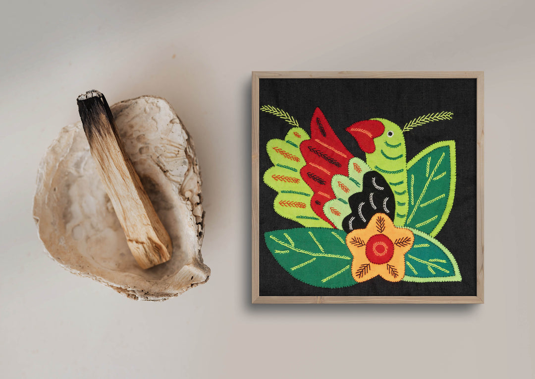 Multicolor Red And Green Bird Molita