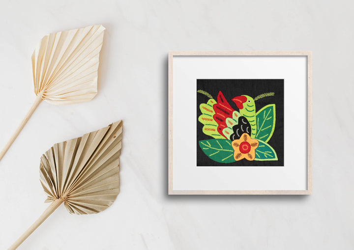 Multicolor Red And Green Bird Molita