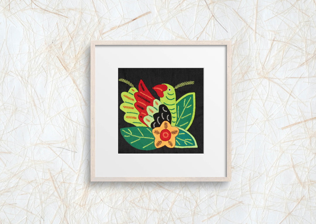 Multicolor Red And Green Bird Molita