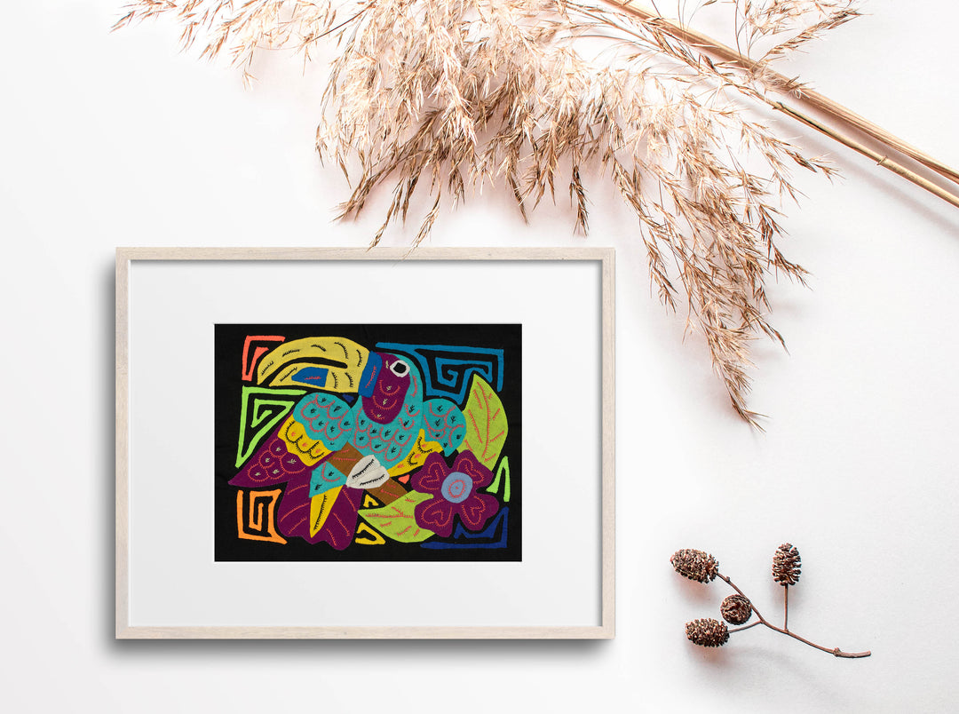 Multi-Color Toucan Bird Blue And Purple Molita