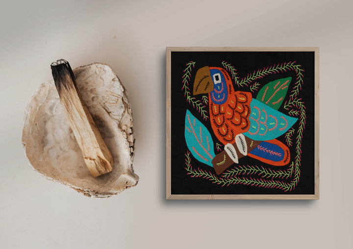 Multi-Color Parrot Bird Blue And Orange Molita