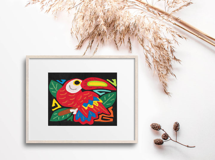 Multicolor Red And Blue Toucan Bird Molita