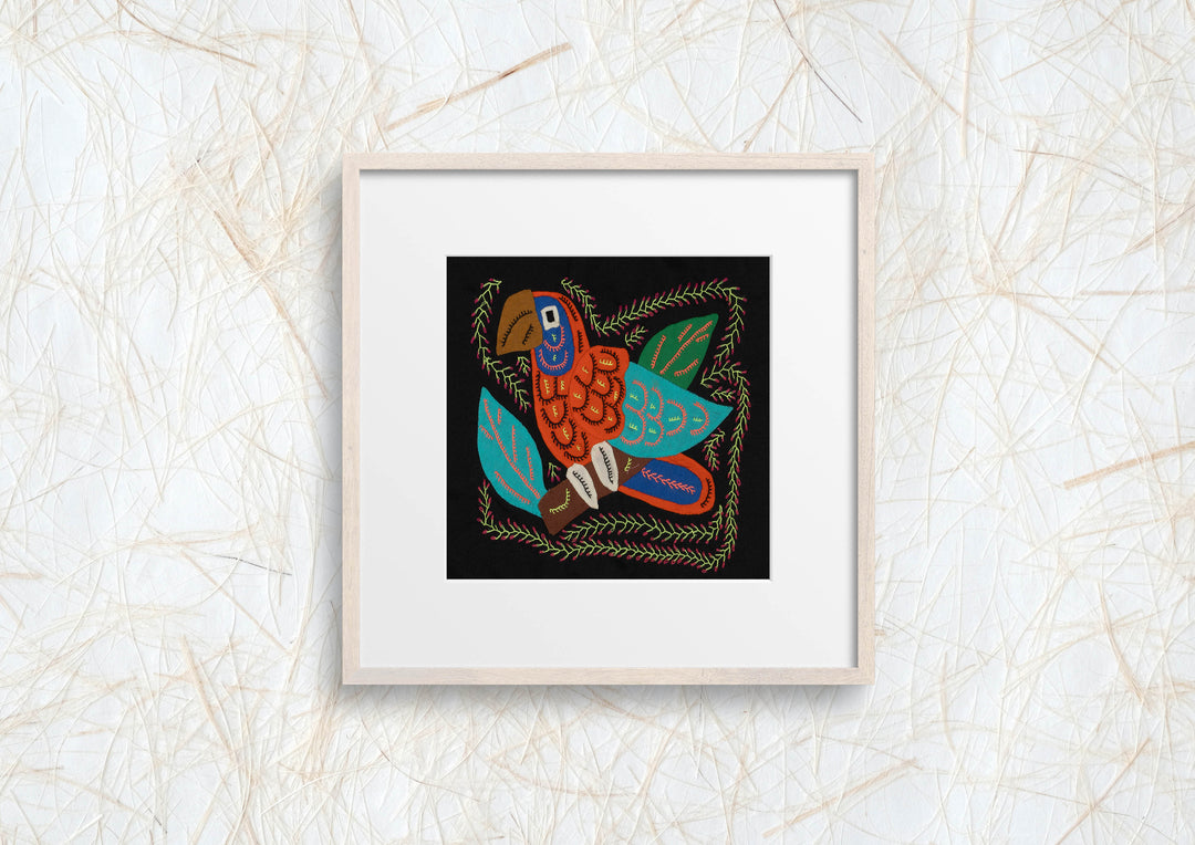 Multi-Color Parrot Bird Blue And Orange Molita