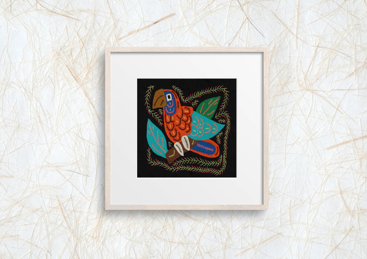 Multi-Color Parrot Bird Blue And Orange Molita