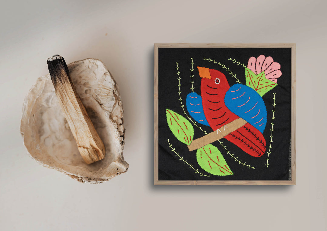 Multicolor Red And Blue Bird Molita