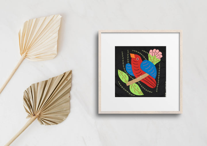 Multicolor Red And Blue Bird Molita