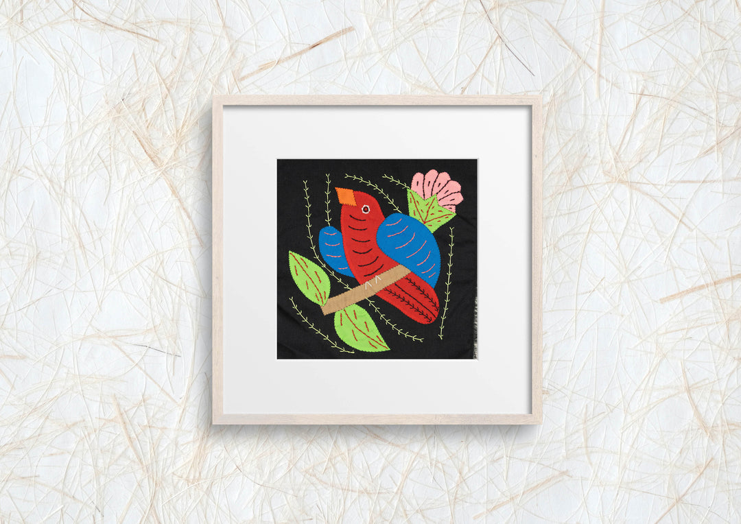 Multicolor Red And Blue Bird Molita