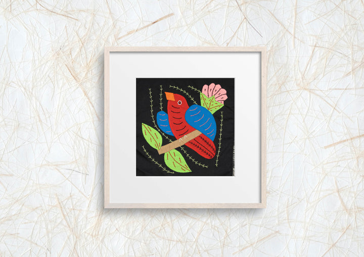 Multicolor Red And Blue Bird Molita