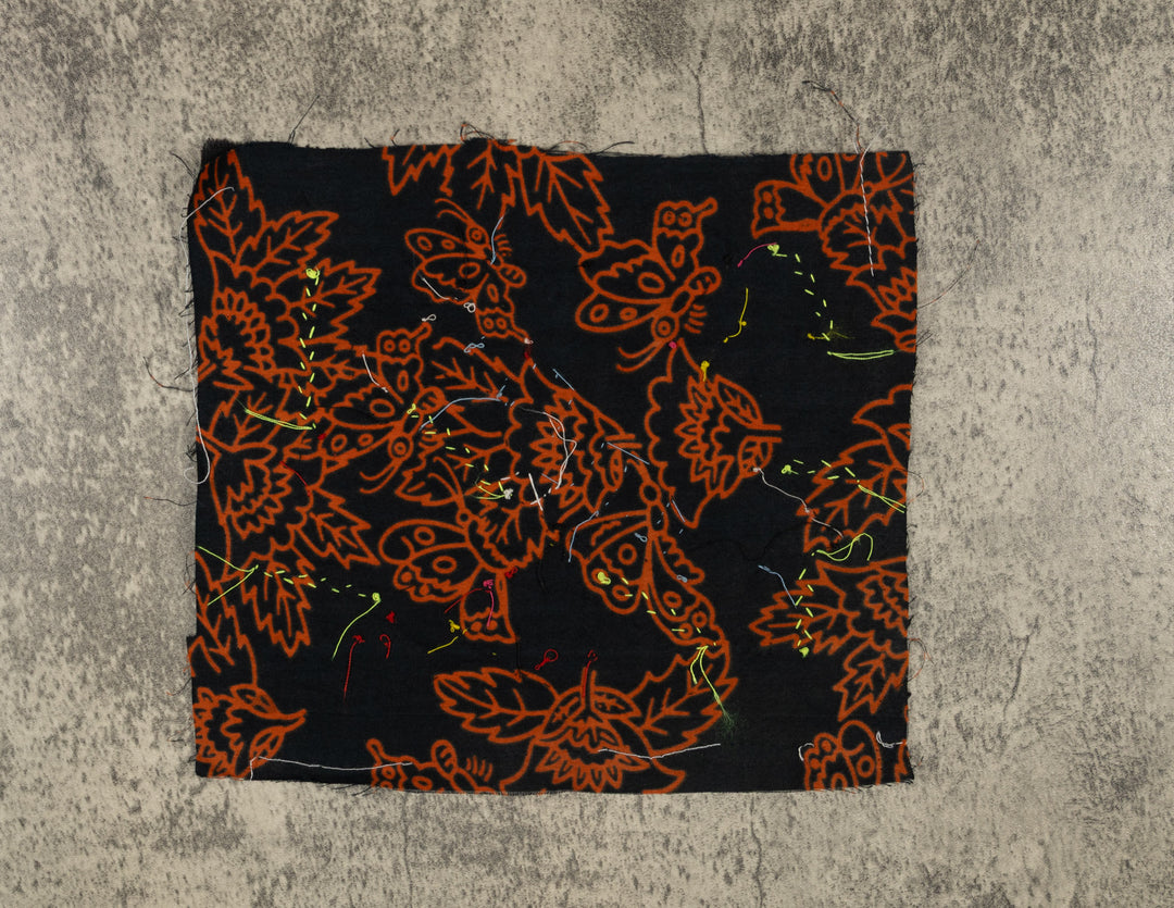 Multi-Color Parrot Bird Orange And Navy Molita