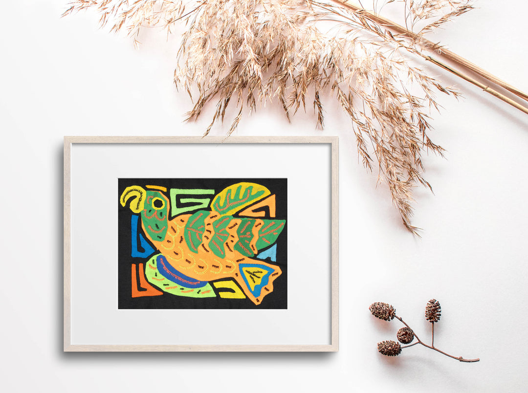 Multicolor Orange And Green Bird Molita