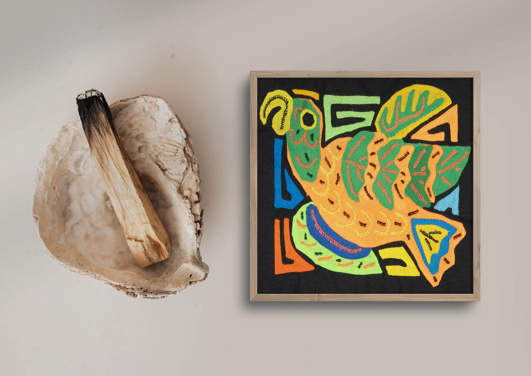 Multicolor Orange And Green Bird Molita