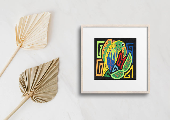 Multicolor Orange Blue And Chartruce Bird Molita