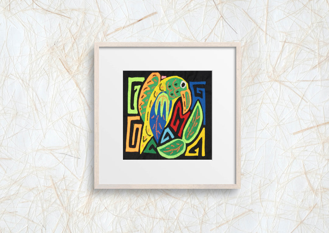 Multicolor Orange Blue And Chartruce Bird Molita