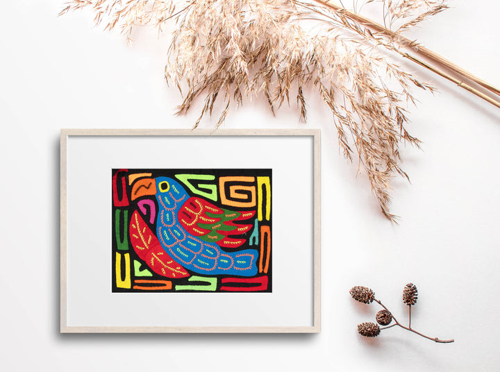 Multicolor Red And Blue Bird Molita