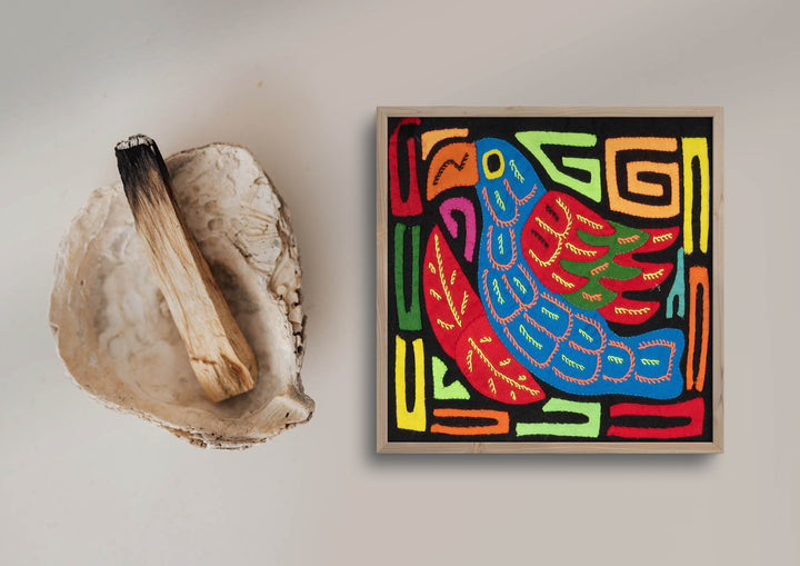 Multicolor Red And Blue Bird Molita