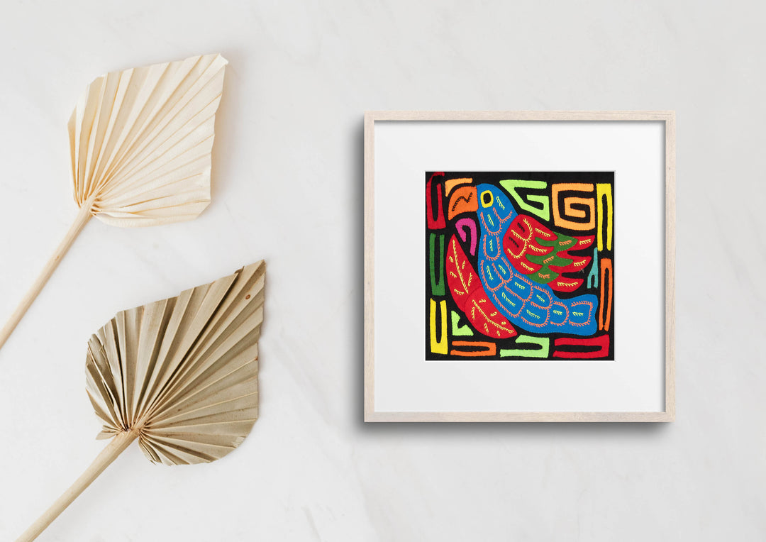 Multicolor Red And Blue Bird Molita