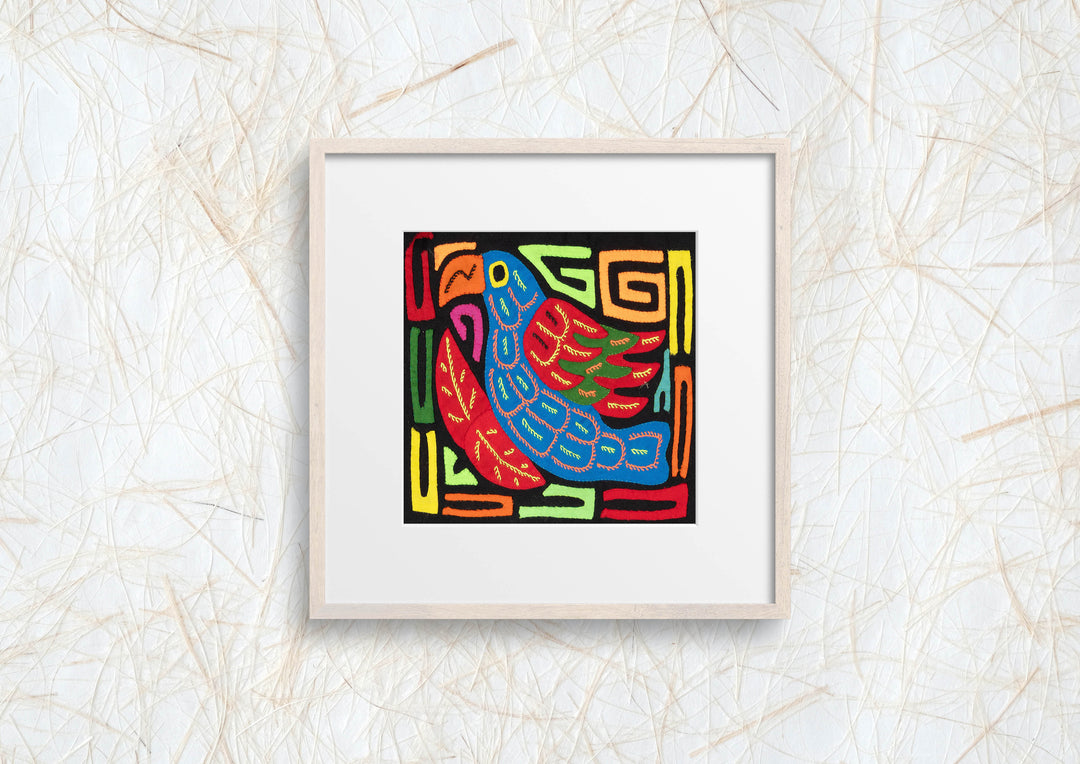 Multicolor Red And Blue Bird Molita