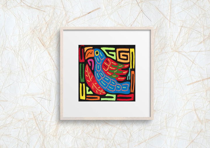 Multicolor Red And Blue Bird Molita