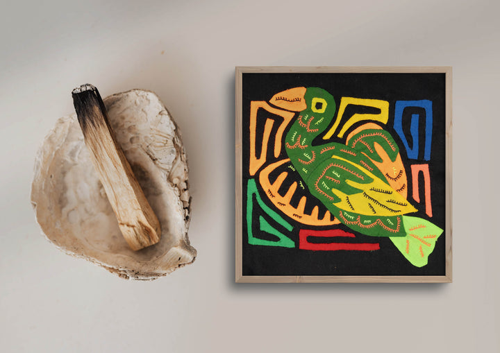 Multicolor Green And Orange Bird Molita