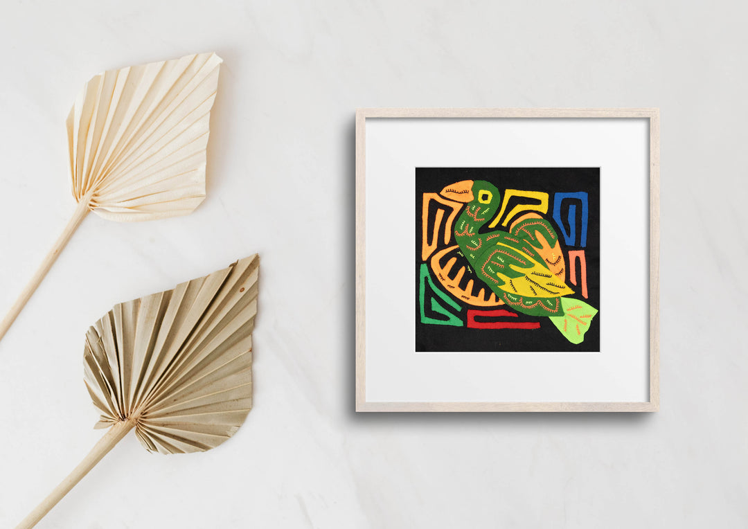 Multicolor Green And Orange Bird Molita